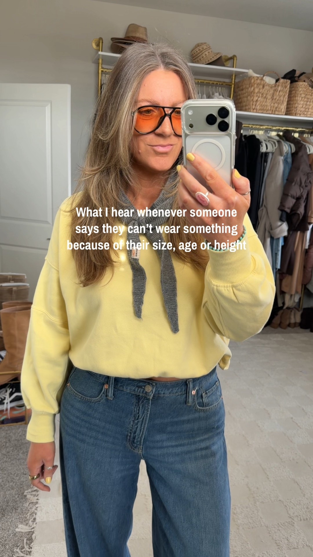 XL sweatshirt, 30 tall, 11 shoes 

#LTKOver40 #LTKTall