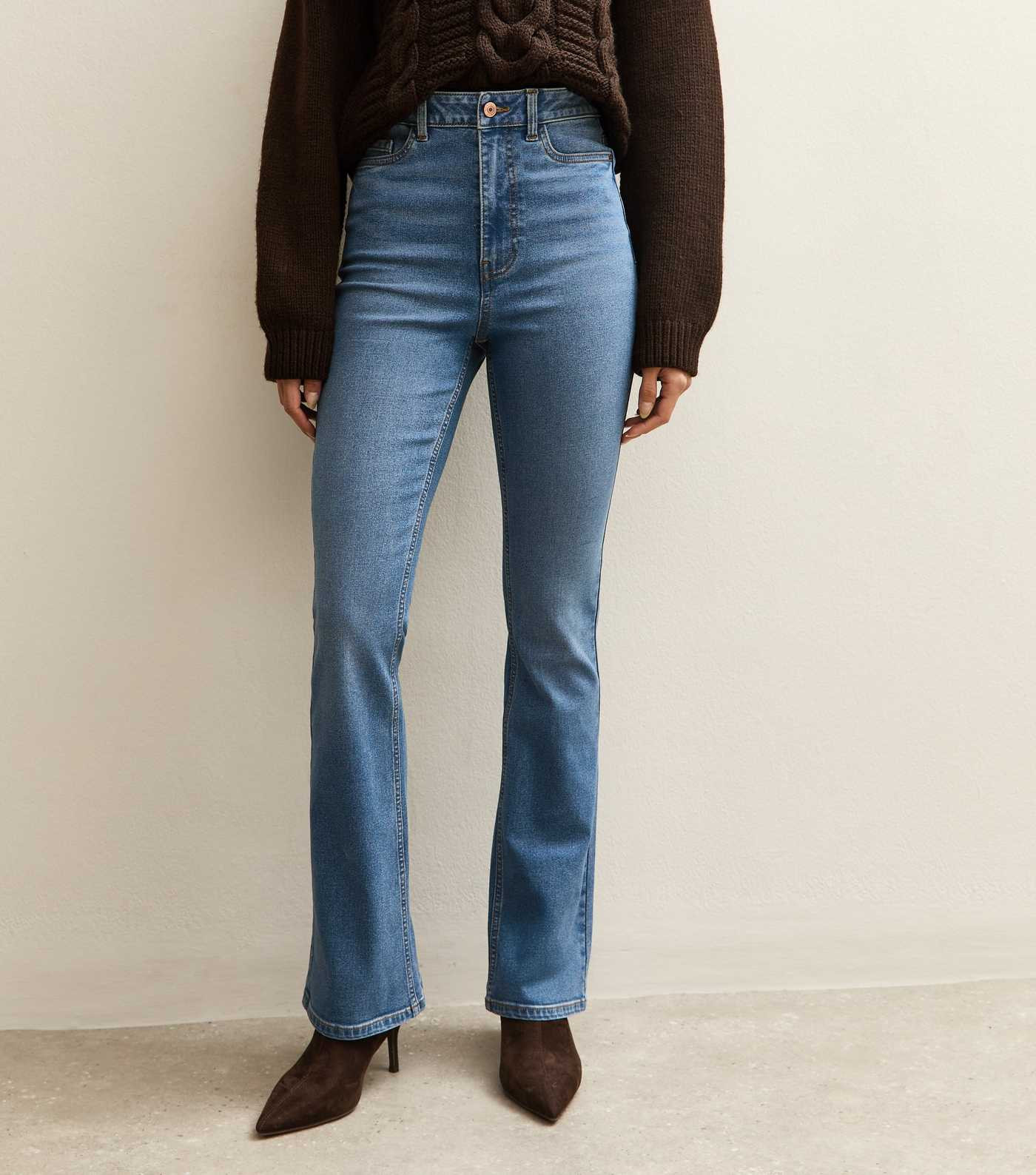 Blue Waist Enhance Quinn Bootcut Stretch Denim Jeans | New Look | New Look (UK)