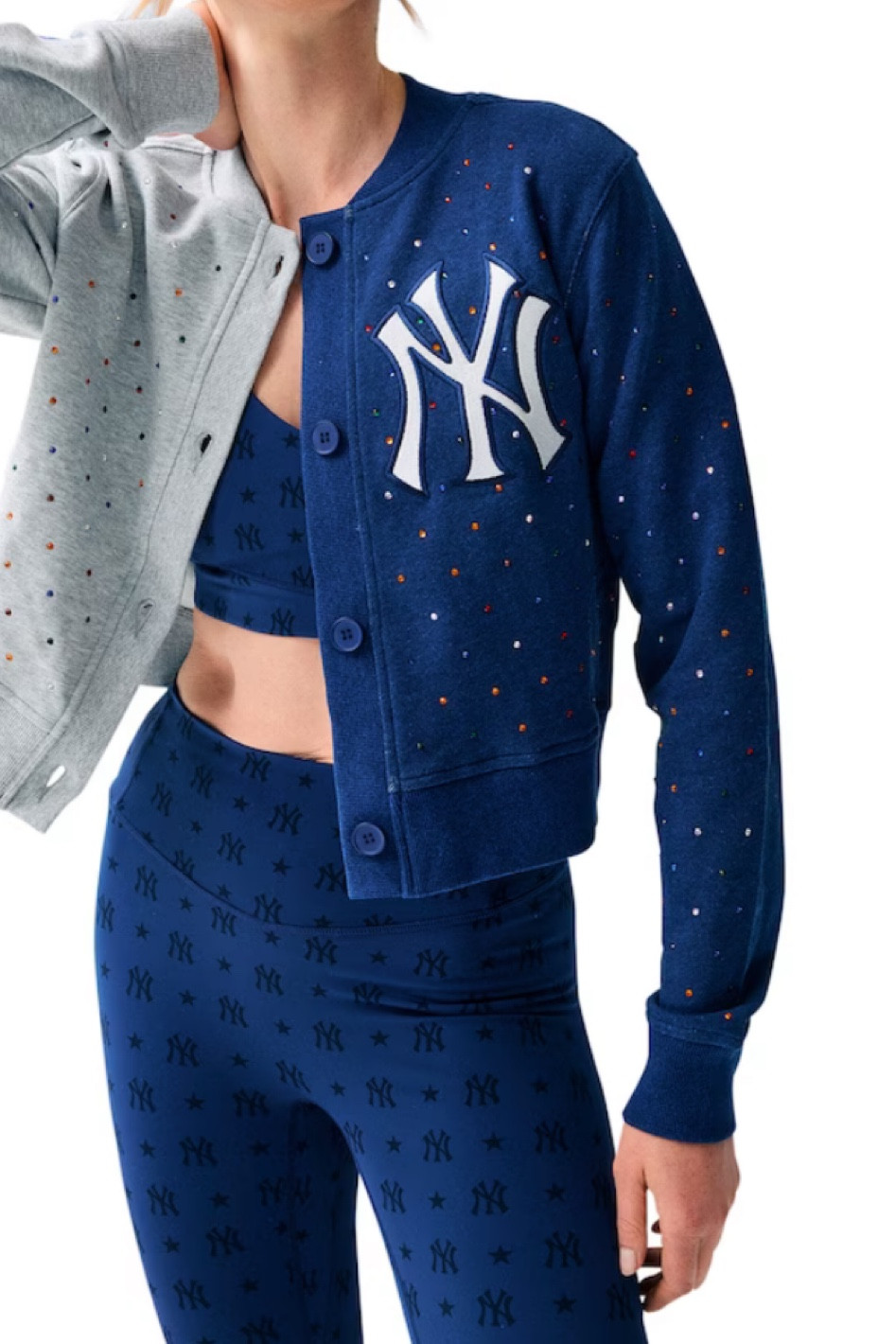 The most fashionable Yankees matching set! Loungewear. MLB and rhinestones. 