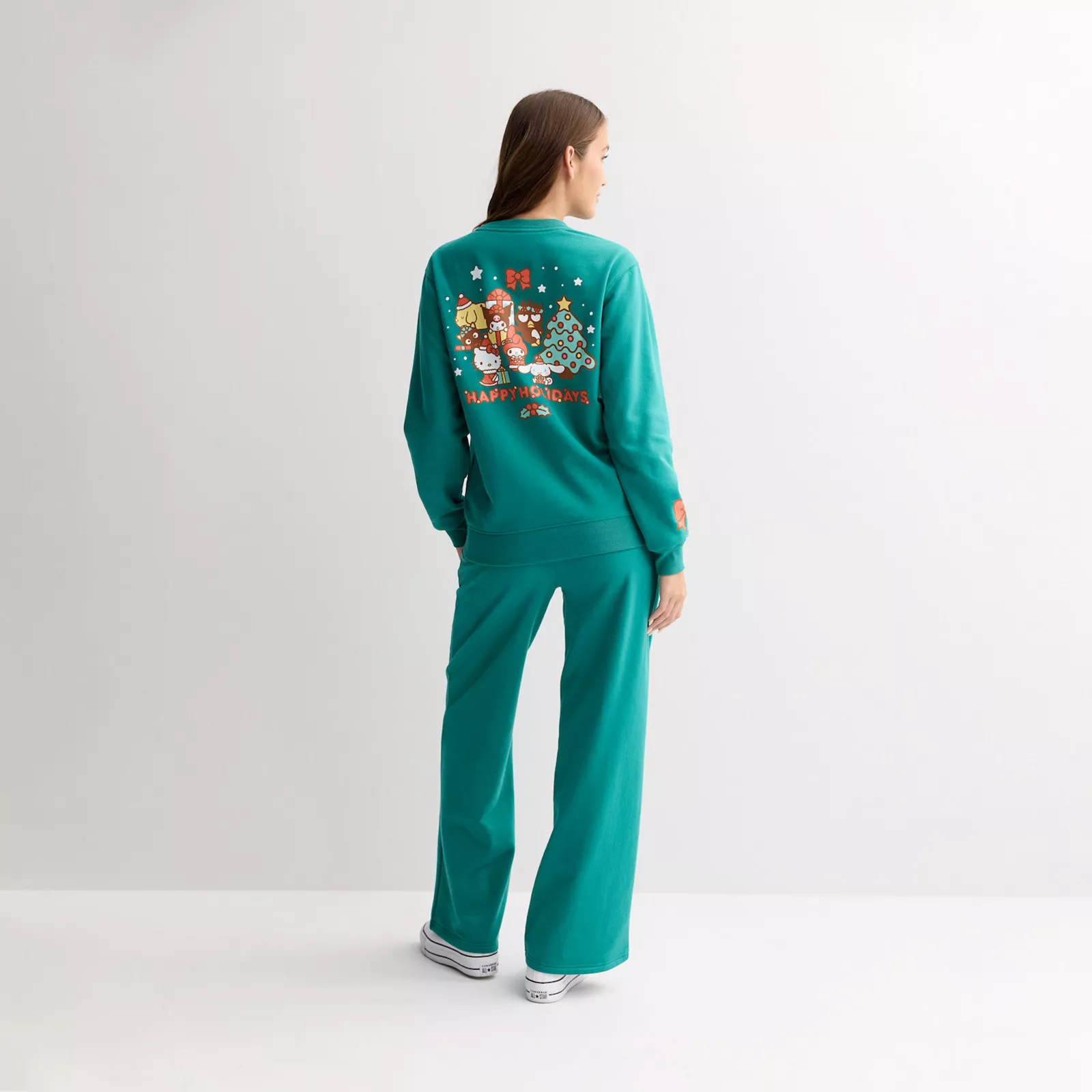 Juniors' Hello Kitty & Friends Long Sleeve Holiday Fleece Pullover | Kohl's