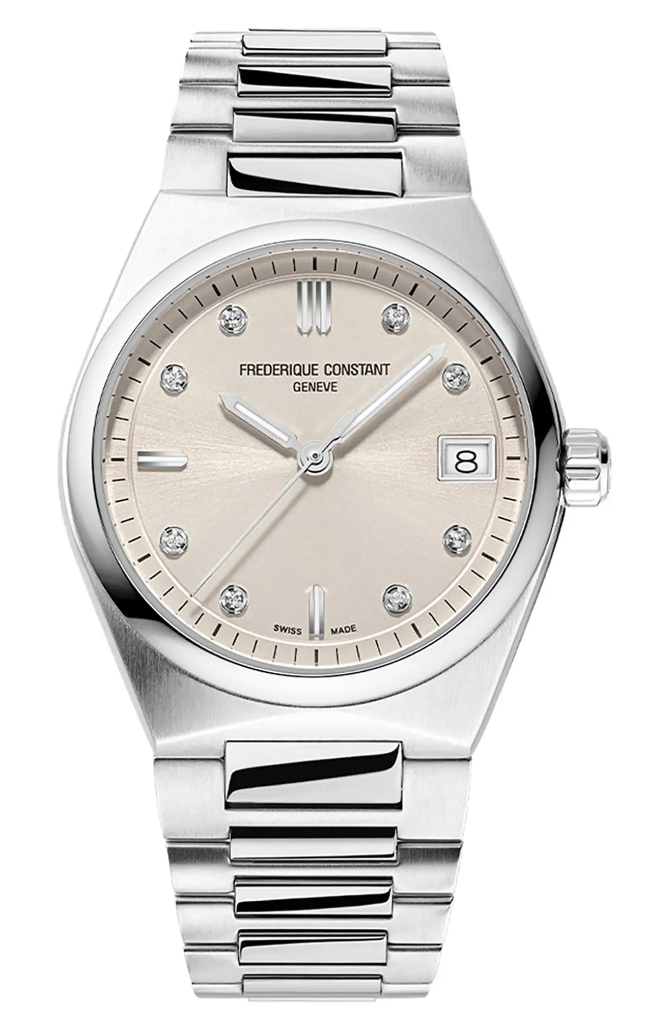 FREDERIQUE CONSTANT Highlife Diamond Quartz Bracelet Watch, 31mm in Two-Tone at Nordstrom | Nordstrom