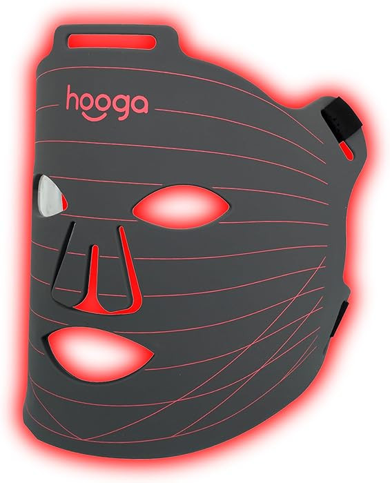 hooga Red Light Therapy LED Mask, Tri Chip LEDs, 630nm and 660nm Red, 850nm Near Infrared, Adjust... | Amazon (US)
