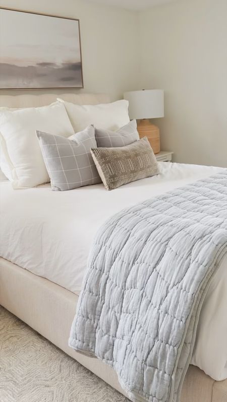 We’ve had this white duvet cover from Serena & lily for 5 years and it still looks perfect! Quality bedding will last you a long time. The comforter on the end is from pottery barn and is soft like a cloud and the perfect color and texture for the end of the bed! 

#LTKhome #LTKVideo #LTKstyletip