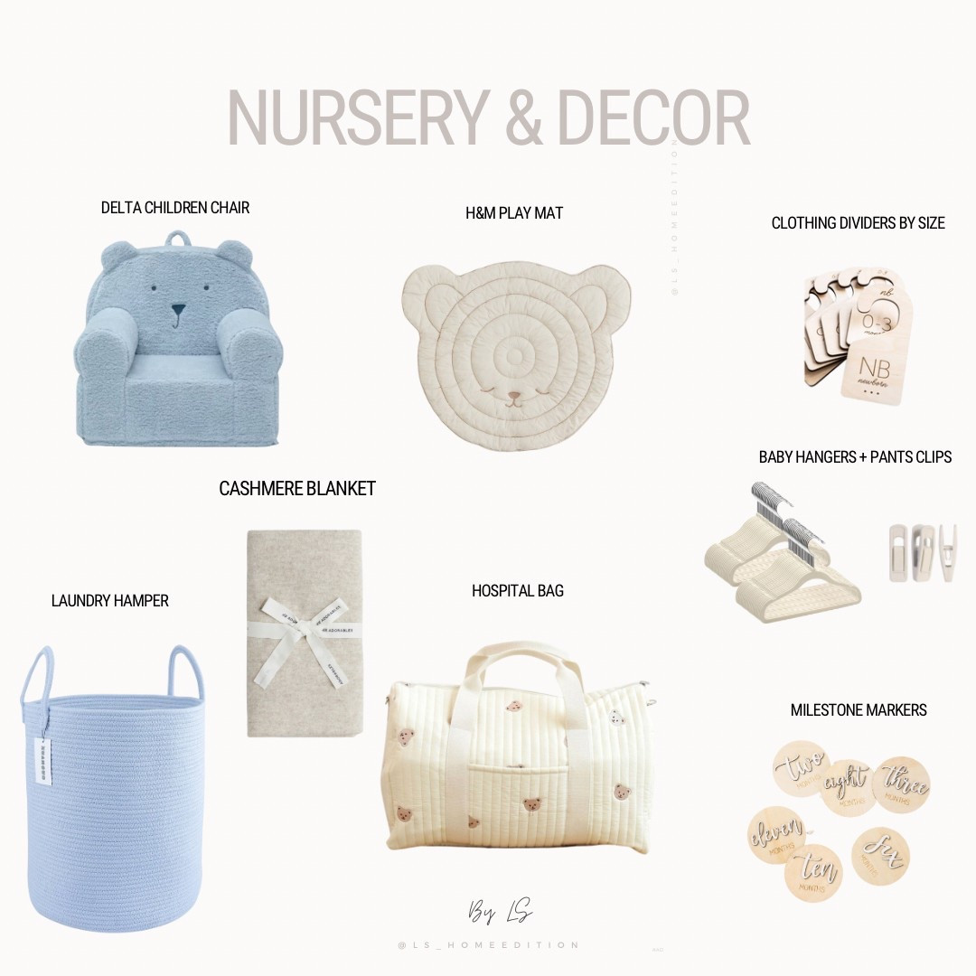 Nursery & Decor Baby Registry Items
#nurseryitems #nurserydecor #babyboy #hospitalbag #babyhangers #laundryhamper #blanket #babydecor #babycloset #closetorganization

#LTKKids #LTKBaby #LTKBump