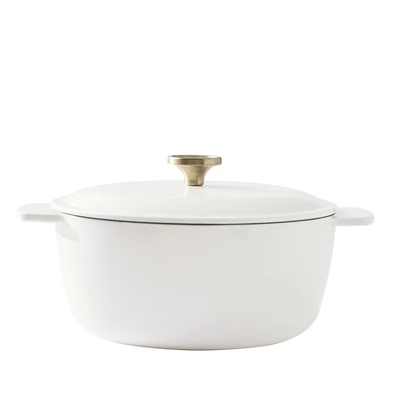 Better Homes & Gardens 5 qt Cast-Iron Dutch Oven with Lid, Cream Enamel | Walmart (US)