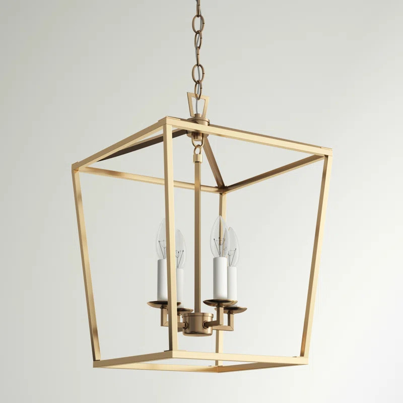 Finnegan 4 - Light Dimmable Lantern Geometric Chandelier | Wayfair North America