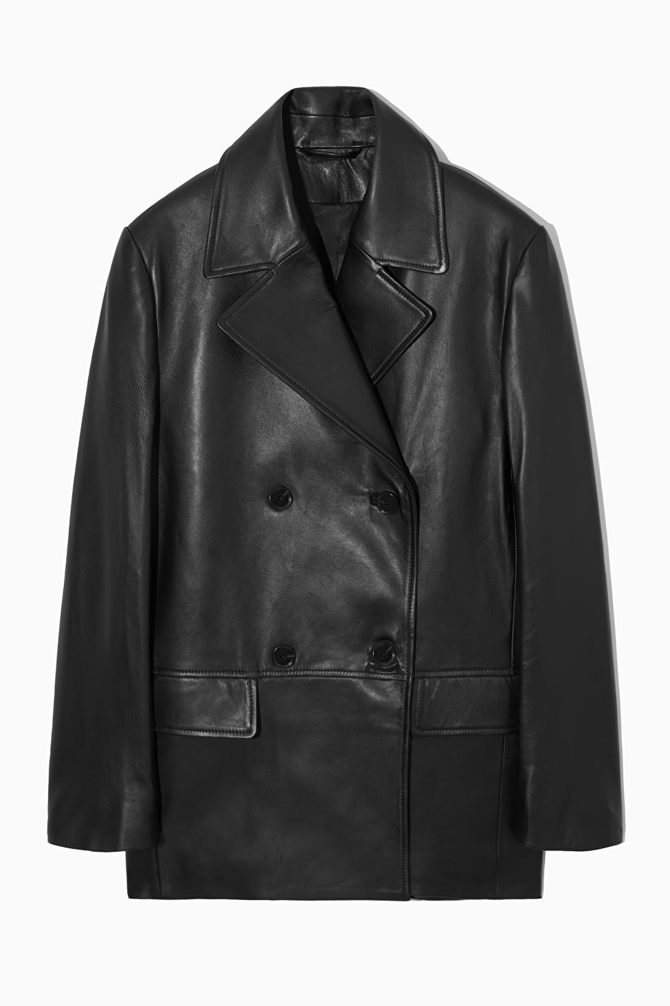 DOUBLE-BREASTED LEATHER JACKET | COS UK