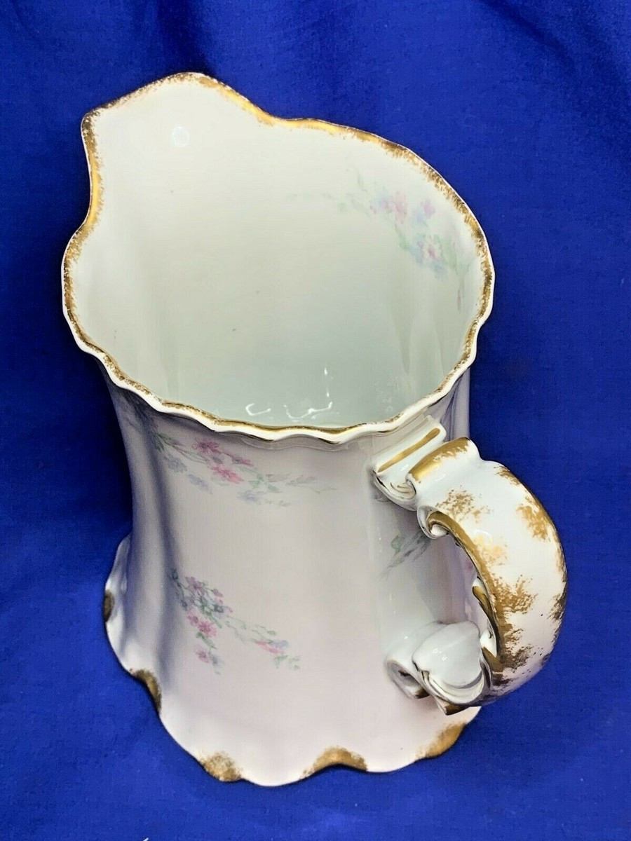 Haviland Limoges China Ranson blank water pitcher with pastel floral pattern | eBay US