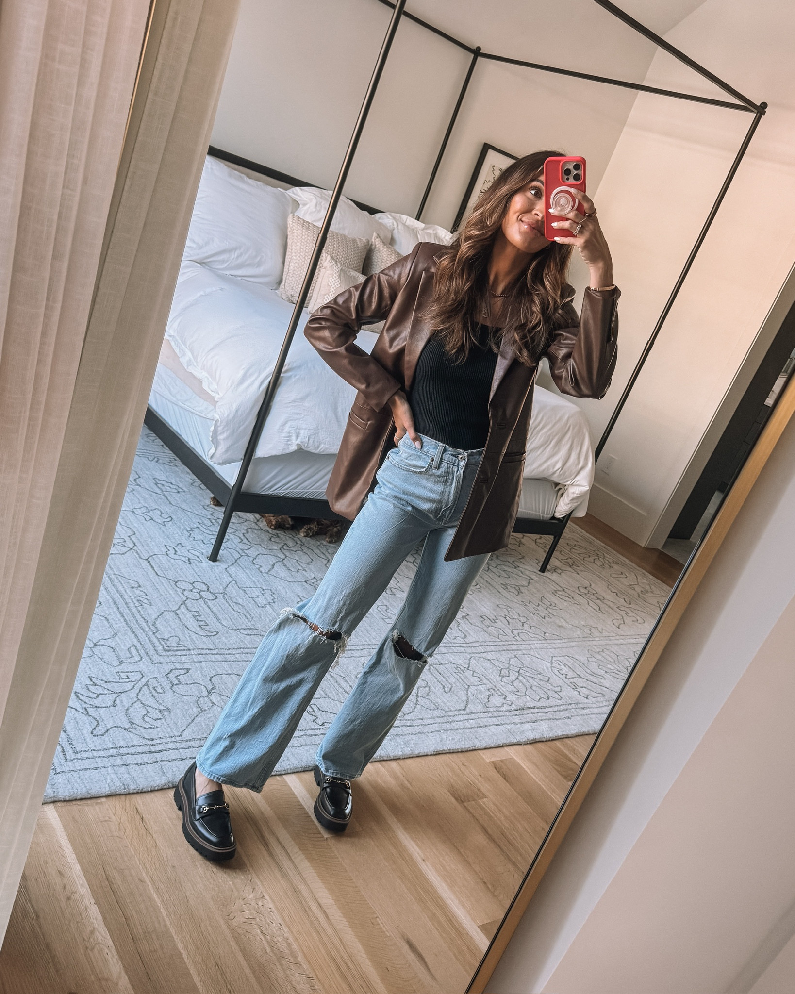 this faux leather blazer/coat is so cute & easy to style!! 

#LTKshoecrush #LTKstyletip #LTKsalealert