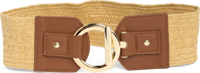 Toggle Buckle Woven Raffia Belt | Nordstrom Rack