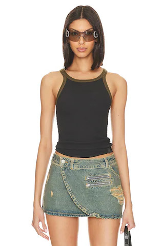 x We The Free Only 1 Ringer Tank in Washed Black Combo | Revolve Clothing (Global)