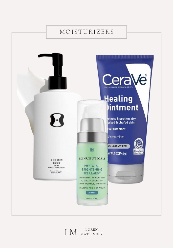 Winter air is no joke on your skin. ❄️ Dry heat, cold temps, and less humidity = thirsty skin. These three moisturizers are officially on my A-team right now, depending on what my skin needs that day.

 🤍 OneSkin Body – My go-to for body care. Lightweight but deeply moisturizing, helps support skin barrier health, and actually absorbs instead of sitting on top.
✨ SkinCeuticals Phyto A+ – Perfect for daytime when I want facial hydration and a brighter, more even look. Helps calm redness and gives my skin that healthy glow without feeling heavy.
🛡️ CeraVe Healing Ointment – The MVP for dry winter spots. I use this on my hands and anywhere that needs serious moisture and protection.

If your skin feels tight, dull, or extra dry this time of year, rotating the right moisturizer makes all the difference. 💙 #moisturizer #winterskincare #skincaree

#LTKselfcare #LTKgrwm