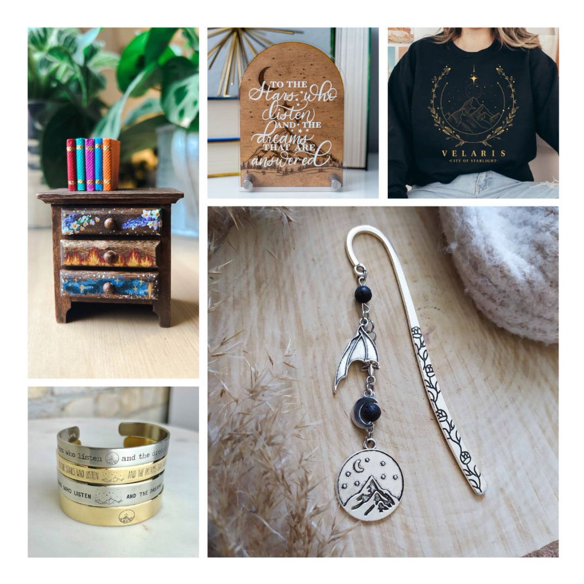 Immerse yourself in the world of Sarah J. Maas with our themed discoveries, including expressive graphic tees, chic glass coffee travel mugs, alluring home decor, captivating wall art, charming bookmarks, and an array of delightful gifts tailored for book lovers. 📖✨


#LTKparties #LTKGiftGuide #LTKhome