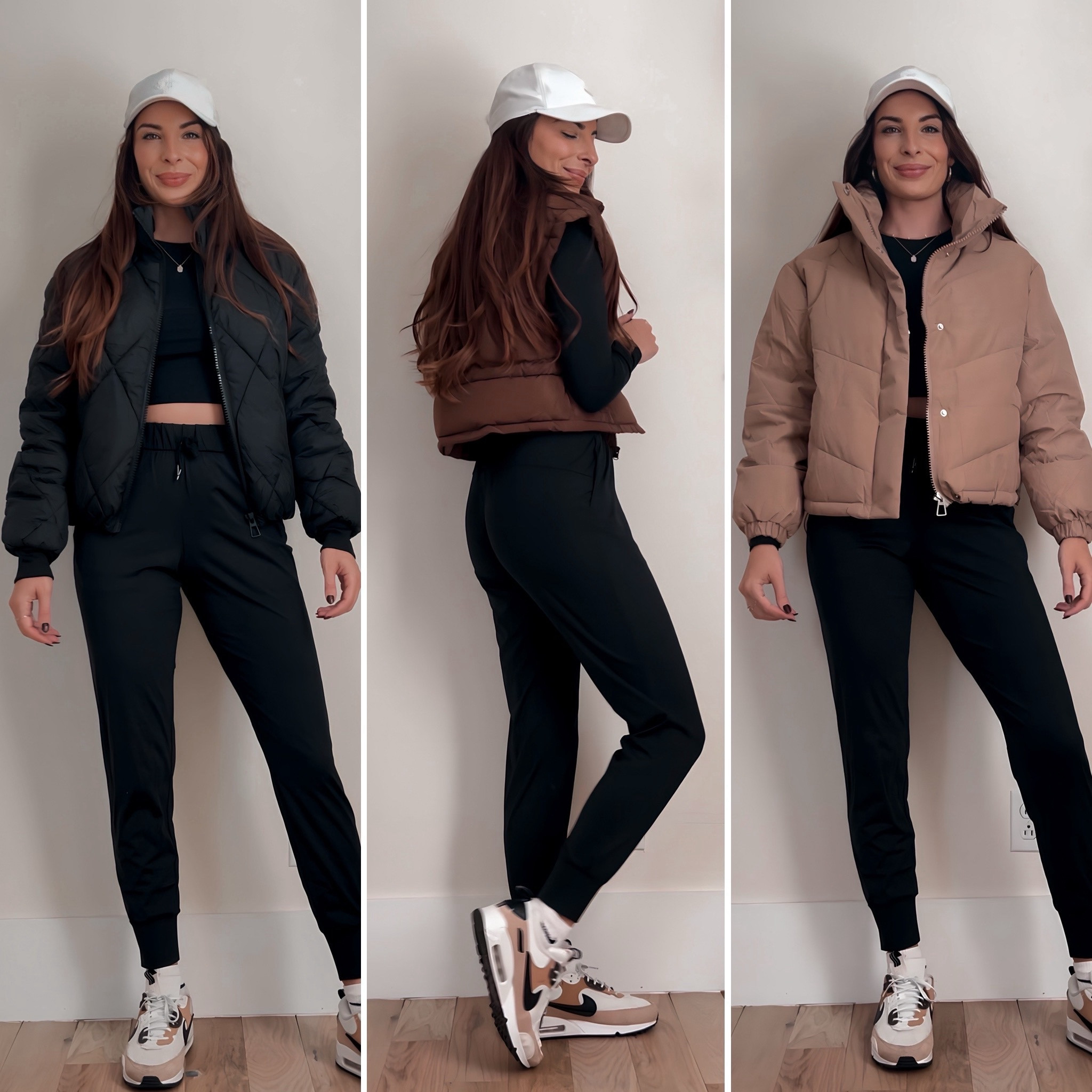 Take an extra 10% off each of them with the following codes (valid until 11.14)

Brown vest: 10IDVQYX

Black quilted coat: 10NKYJVU

Tan puffer coat (currently has a 20% clippable coupon too) and use this code for an extra 10% off: 104VQXJV

3 puffer coats/vest for cooler weather! 
Neutral fashion 
Wearing size small in each 