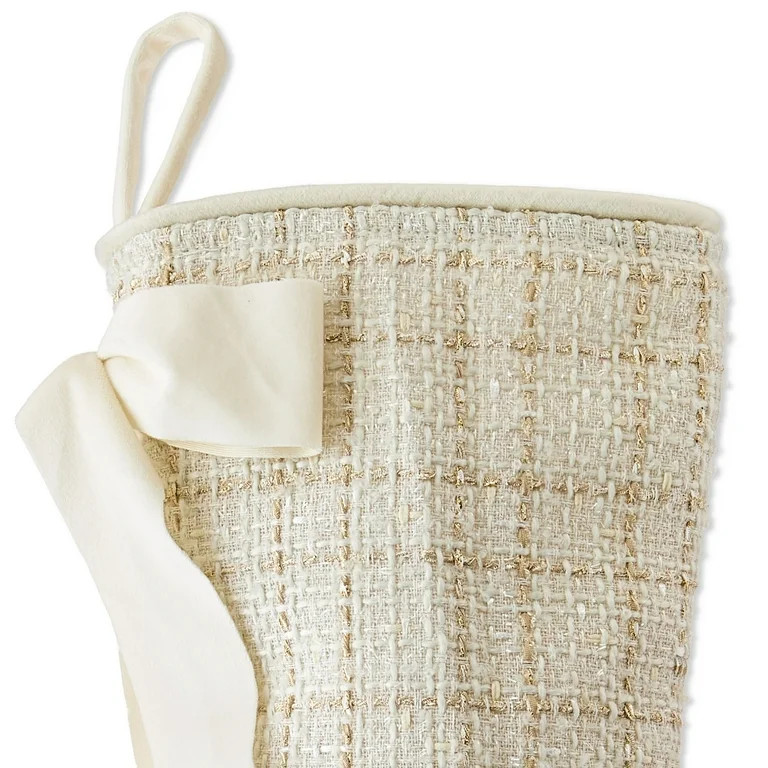 White Tweed Christmas Stocking, 19", by Holiday Time | Walmart (US)