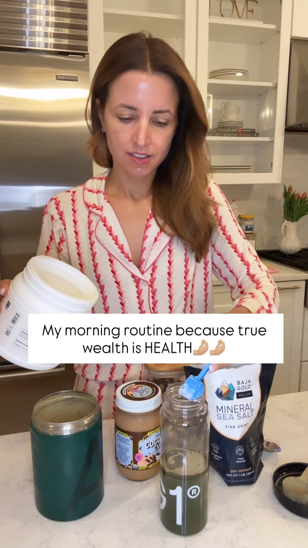 Unsexy things I do to look and feel my best! Self care. Anti-aging. My morning routine (mix 1 scoop AG1, 1 scoop creatine, 5 drops of vitamin D and drink + pinch of mineral salt under my tongue). 1 tsp iron. 

#LTKBeauty #LTKmorningroutine #LTKselfcare
