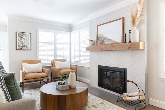 Fireplace Mantel // Modern Rustic Mantel // Rustic Wood Mantel - Etsy | Etsy (US)