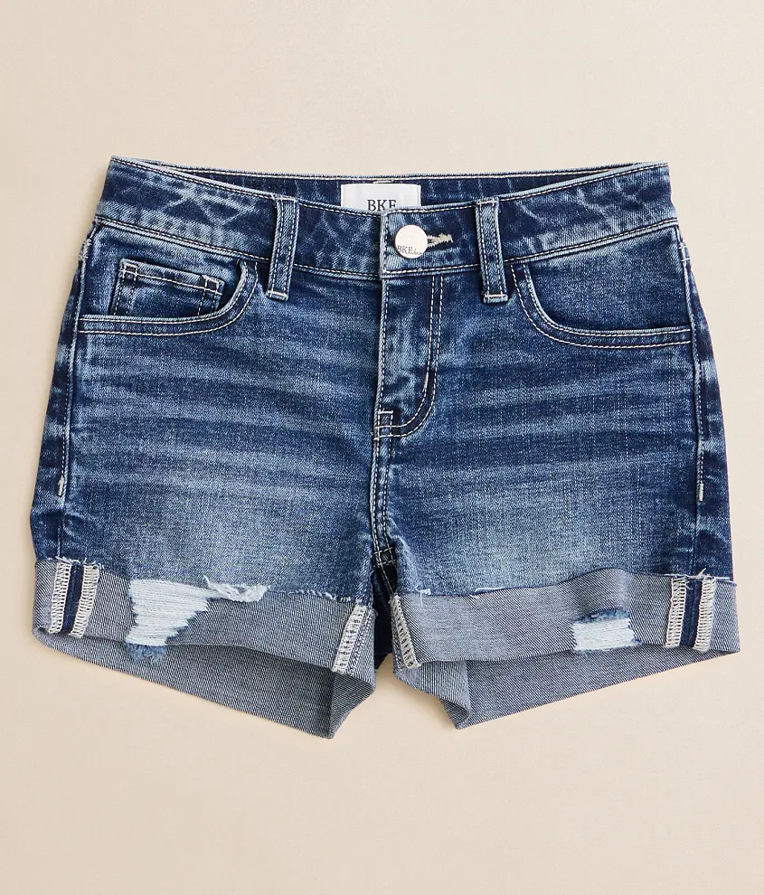 Girls - Mid-Rise Stretch Cuffed Short | Buckle