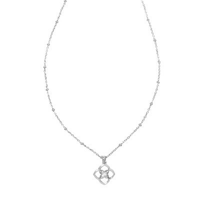 Kendra Scott Iris Rhodium Over Brass Pendant Necklace - Silver | Target