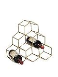 Elk Home Angular Study Hexagonal Wine Rack, Gold | Amazon (US)