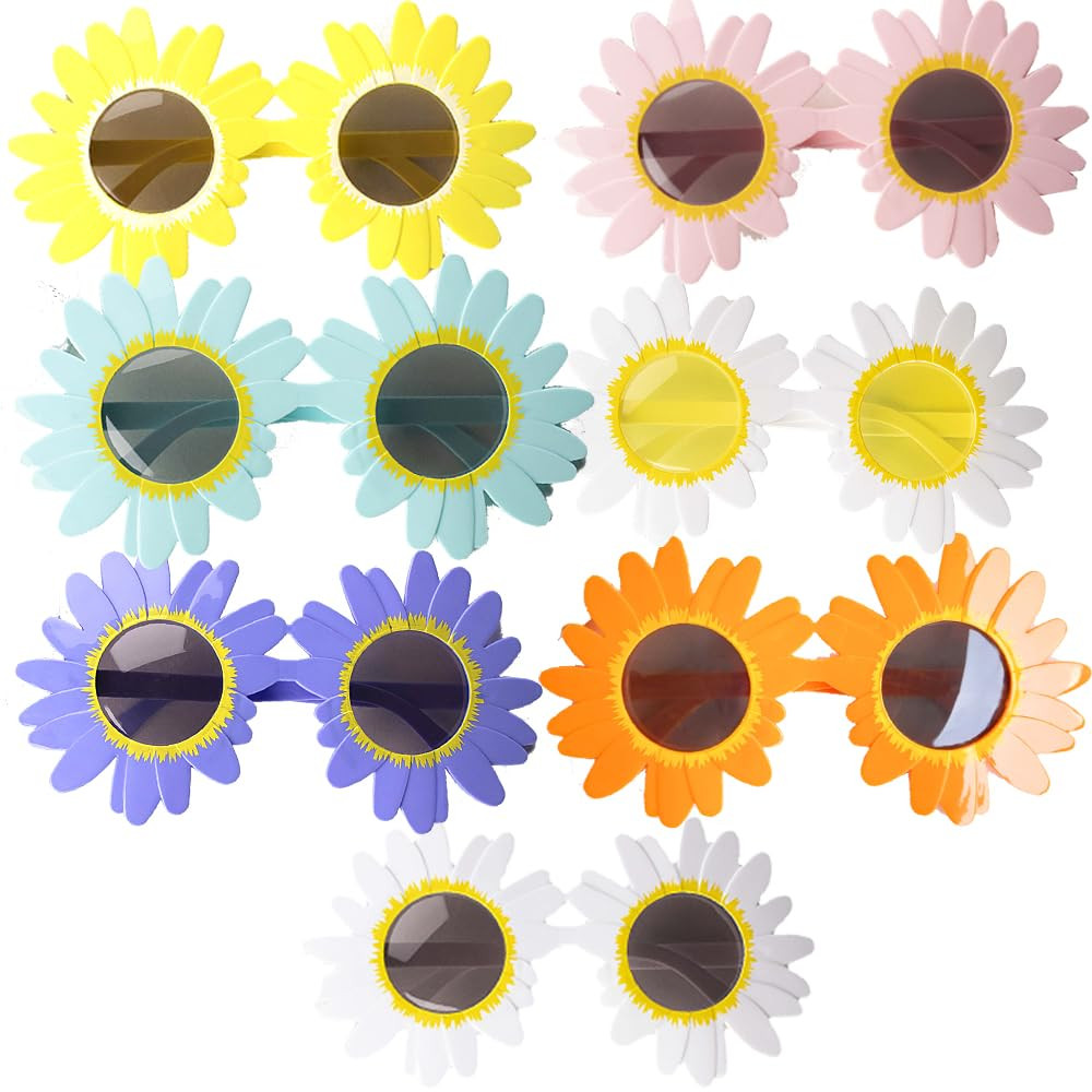 Spring Easter Daisy Flower Sunglasses Groovy Retro Sunglasses Party Favors Sunflower Costume Acce... | Amazon (US)