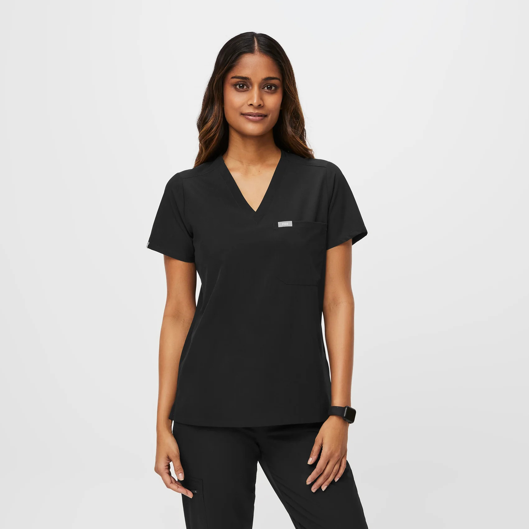 Women’s Catarina FREEx One-Pocket Scrub Top™ - Black · FIGS | FIGS