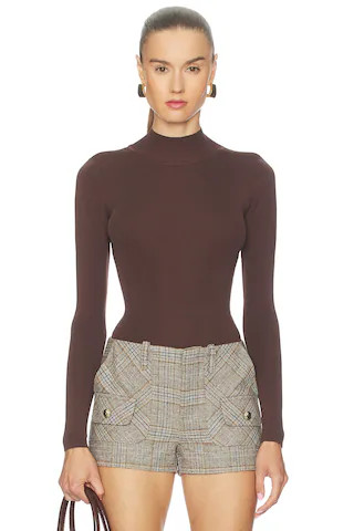 Amerie Bodysuit in Brown | Revolve Clothing (Global)