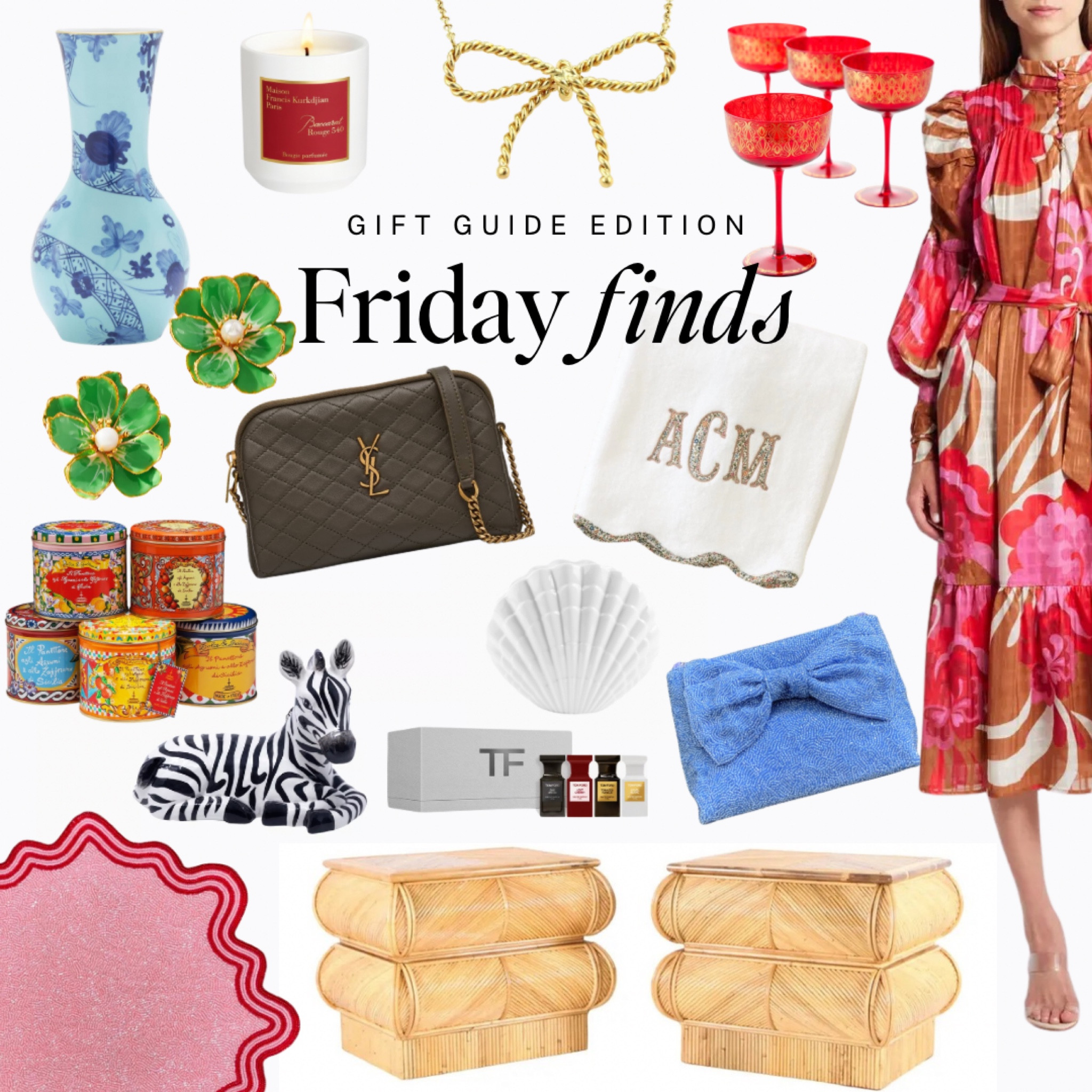 Friday finds: luxe gift edition. 

Dress, rattan nightstand, bag, food gift, holiday gift ideas, vintage gifts, clutch, earrings

#LTKGiftGuide #LTKHoliday #LTKHome