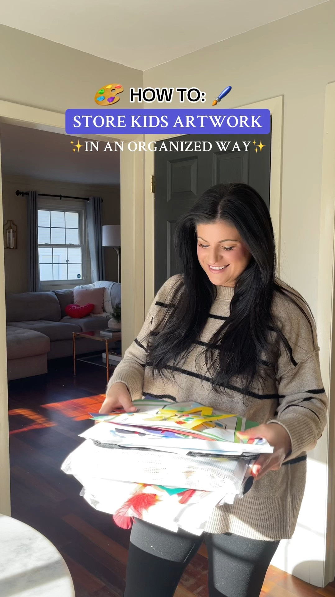 I called a binder a trapper keeper! I’m showing my age with this post 🤣

#momhacks #organization #organizekidsartwork 