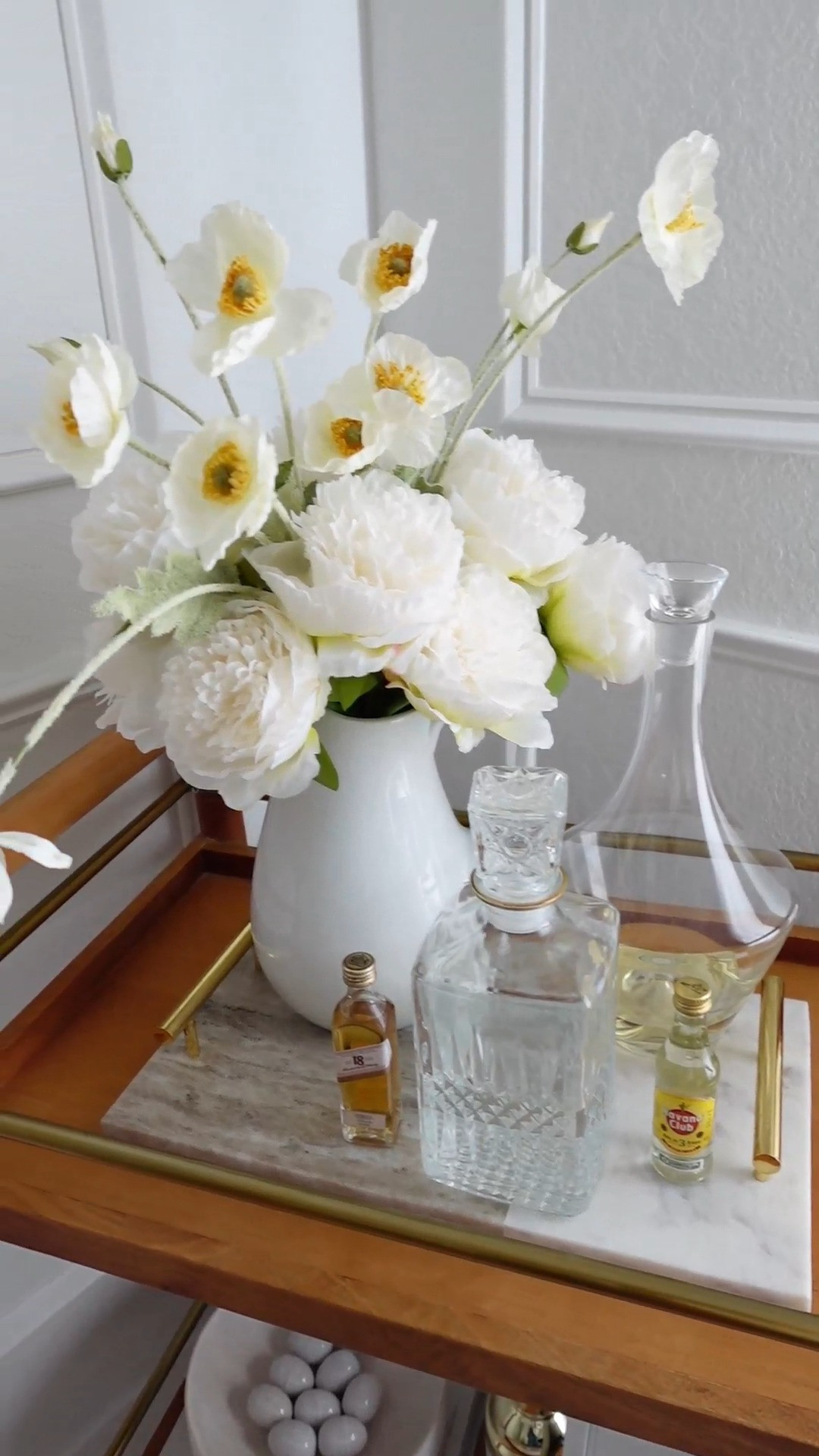 girly bar cart decor 

 #LTKWatchNow #LTKHome