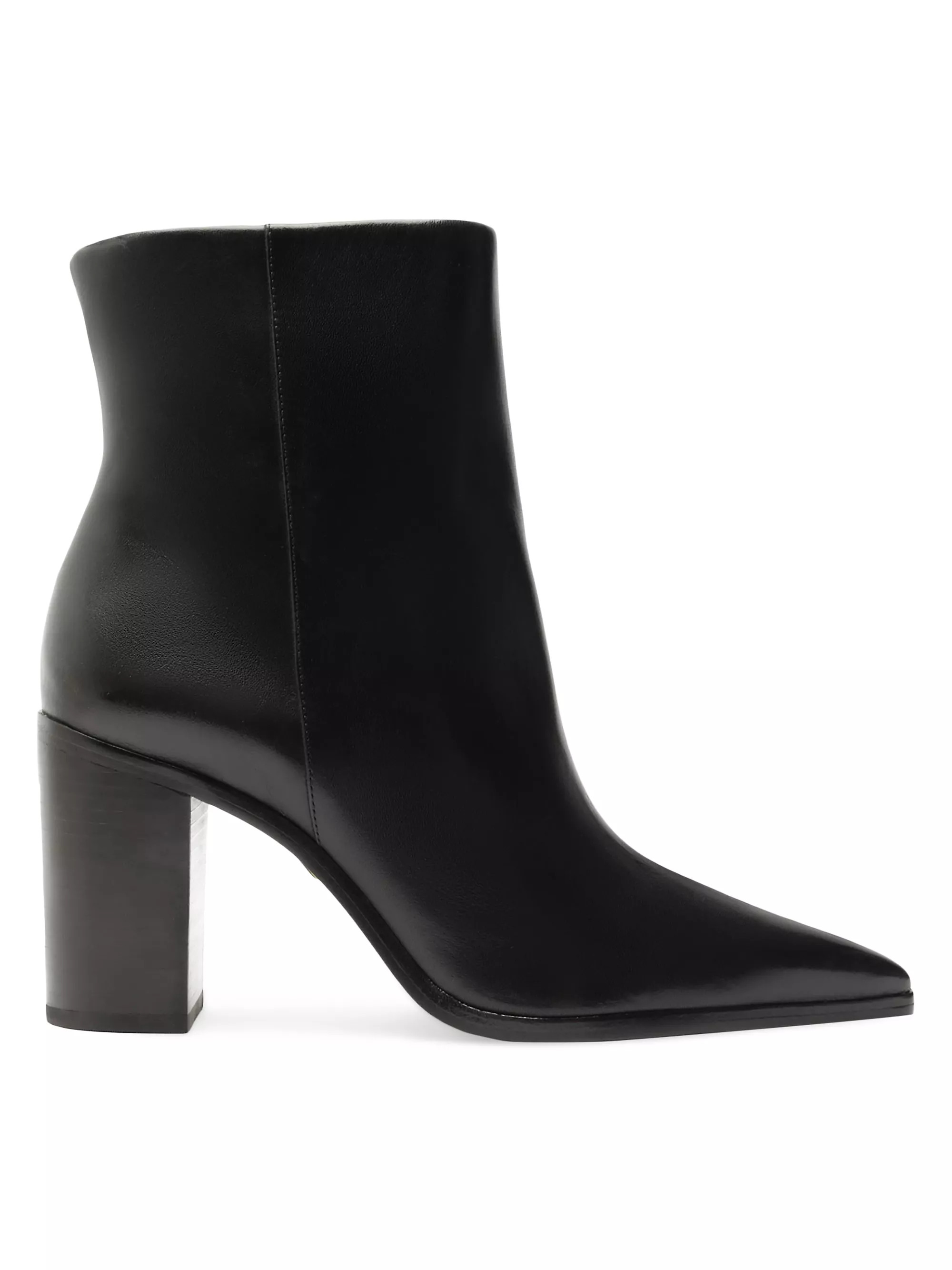 SchutzMikki 85MM Block-Heel Leather Booties | Saks Fifth Avenue