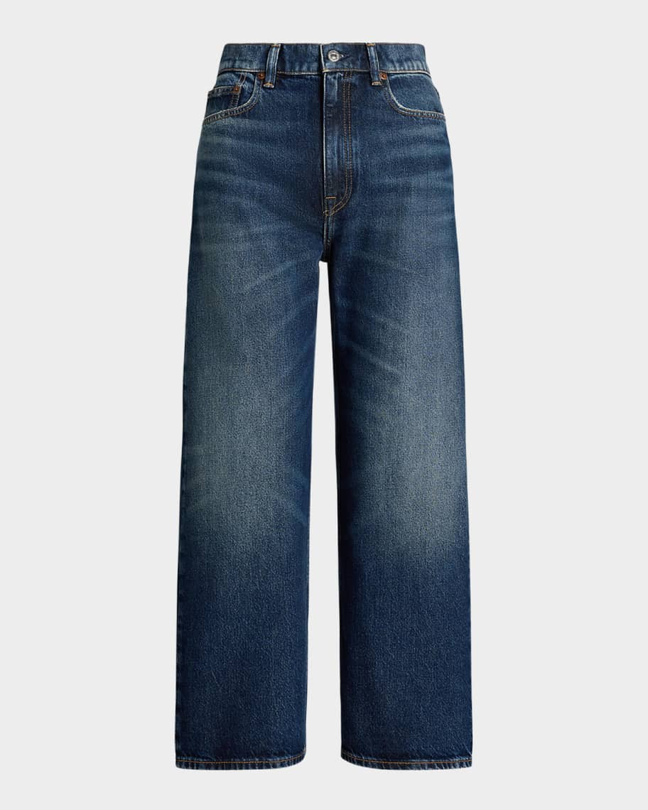 High-Rise Wide-Leg Crop Jeans | Neiman Marcus