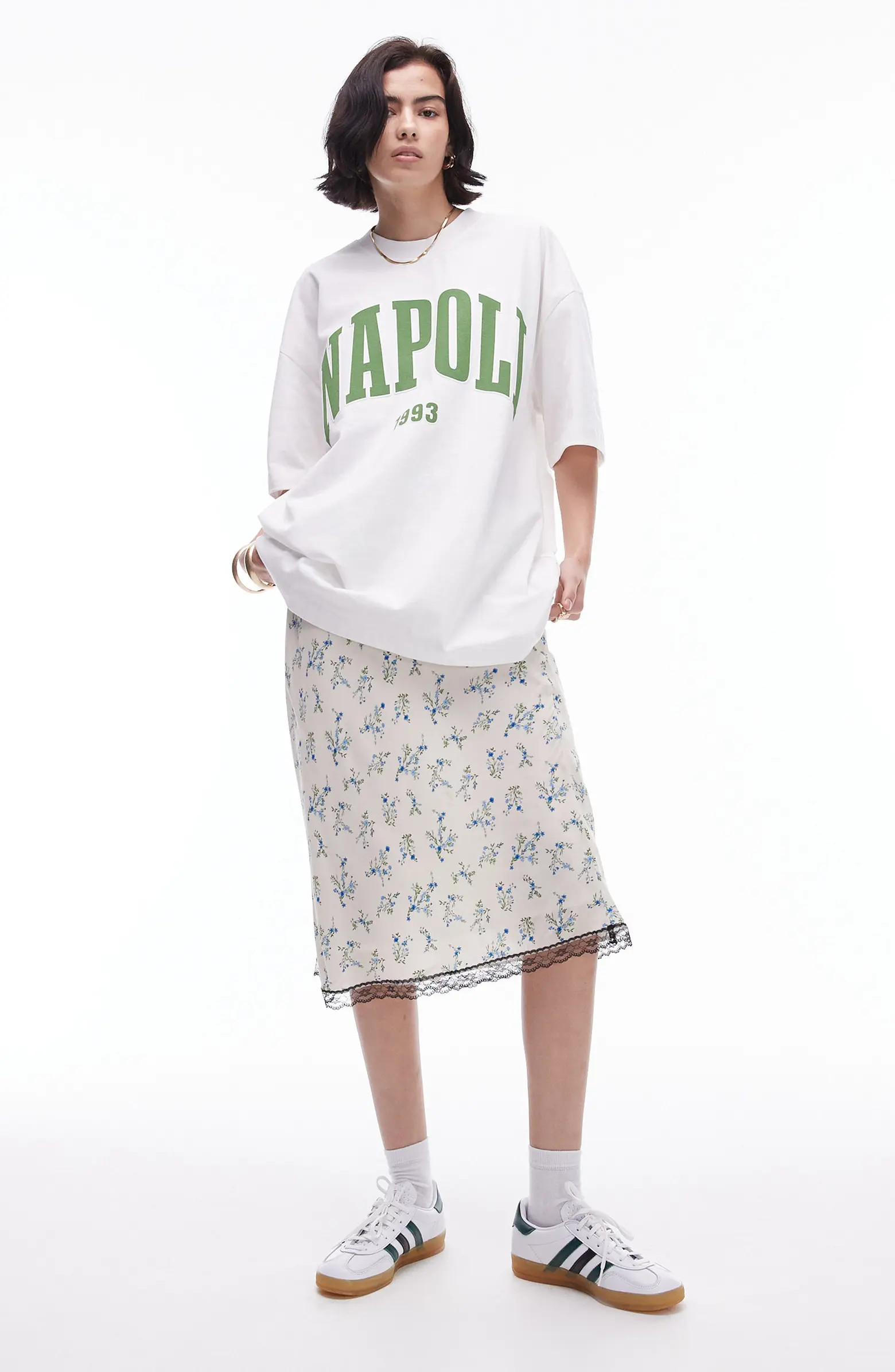 Topshop Extra Oversize Napoli Cotton Graphic T-Shirt | Nordstrom | Nordstrom