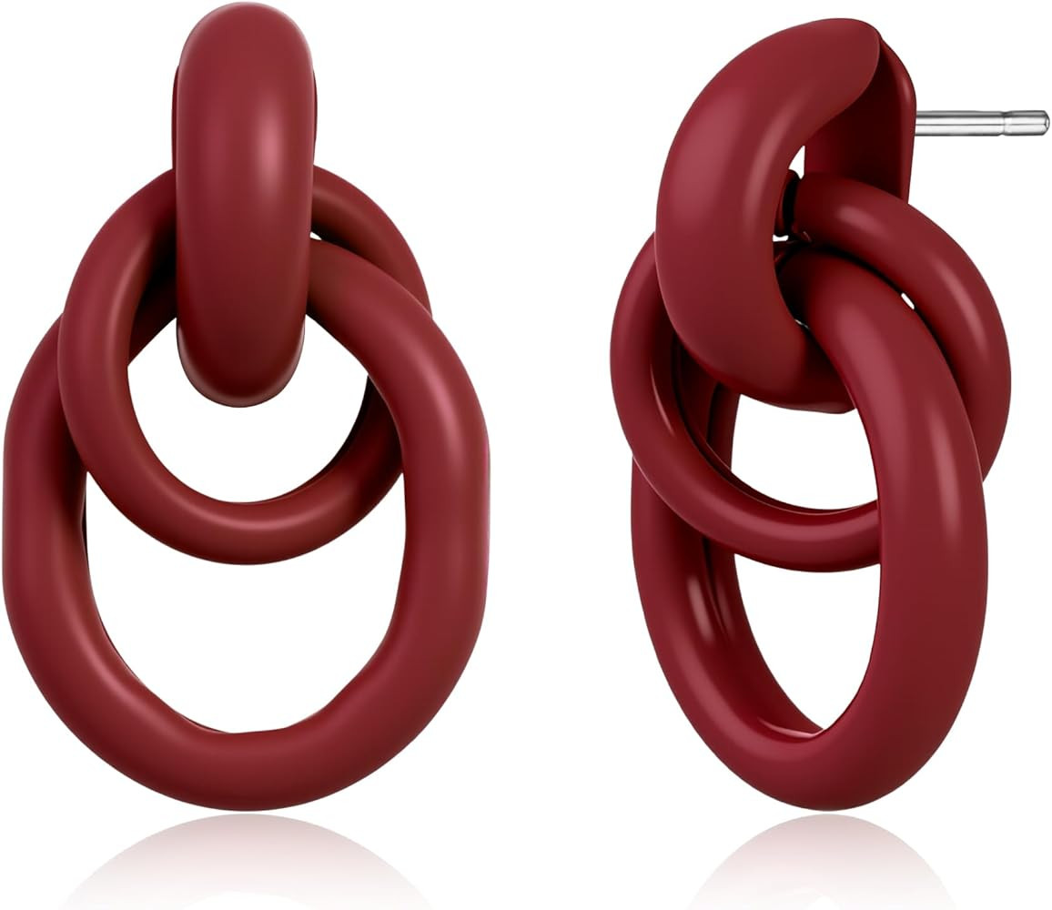 Gold Geometric Drop Dangle Earrings for Women Long Link Dangle Earrings Jewelry Gift | Amazon (US)