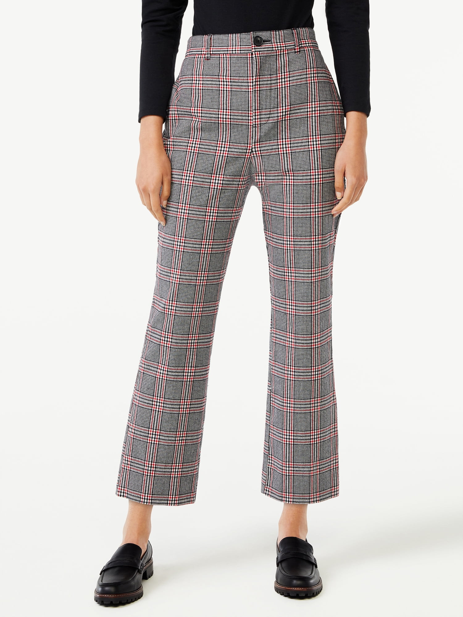 Free Assembly Women's Crop Kick Flare Trousers - Walmart.com | Walmart (US)