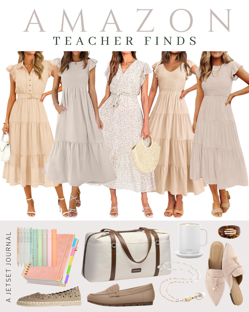 Browsing for some teacher outfit ideas? Let me share some great finds from Amazon that really caught my eye! First up is this PRETTYGARDEN maxi dress that flows with you. Pair it with a cute, comfortable pair of ballet flats from HEAWISH. If you're a coffee lover, there's also a smart mug in this collection with temperature control, and that can be app-controlled! 

 #LTKSeasonal #LTKSaleAlert #LTKTravel