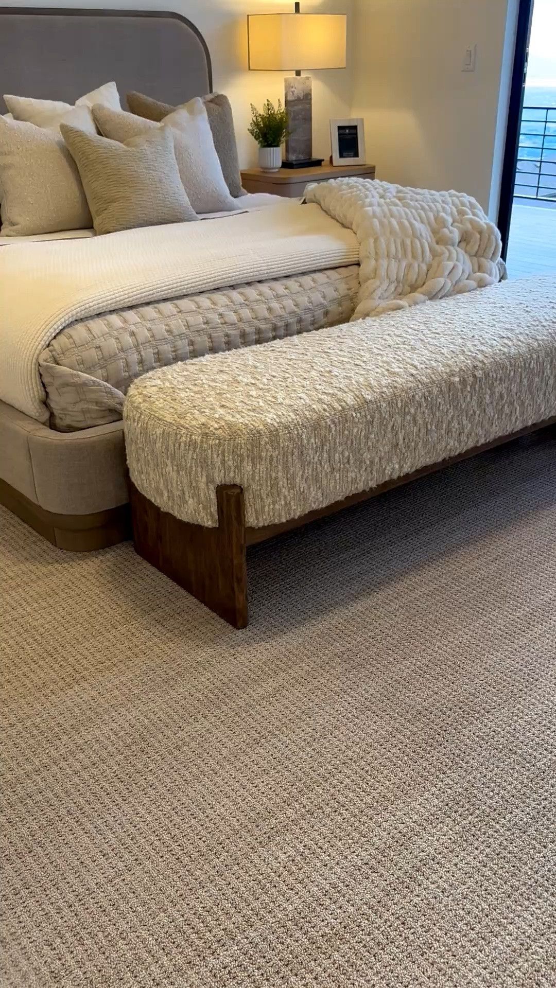 This bench is stunning! Here it is in the nubby boucle and it’s perfect at the foot of a king size bench. 
@Wayfair

#LTKdayinmylife #LTKHome #LTKSaleAlert