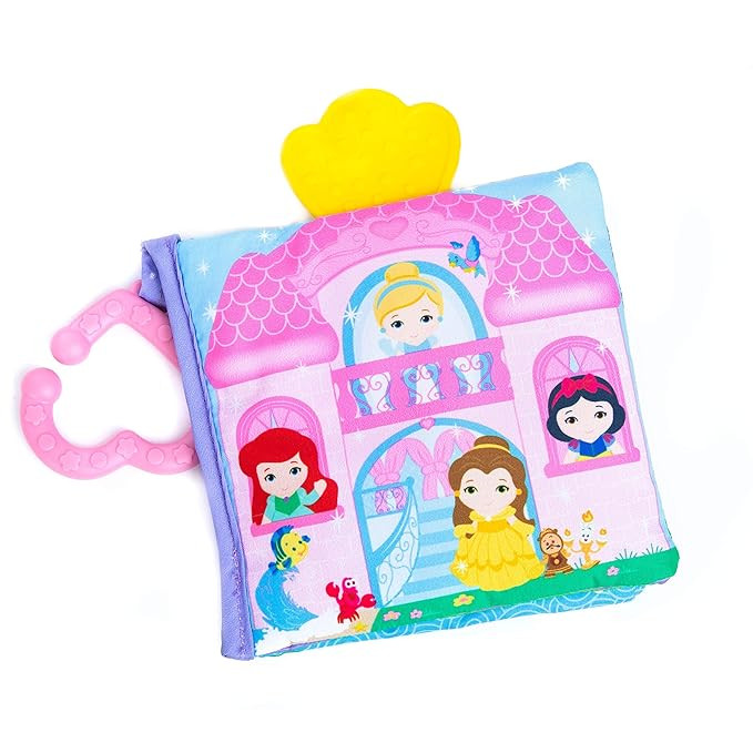 Disney Kids Preferred Baby Princess Soft Book with Teether Toy & Crinke Pages - Picture Book for ... | Amazon (US)