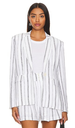 August Jacket in Blue Stripe | Revolve Clothing (Global)