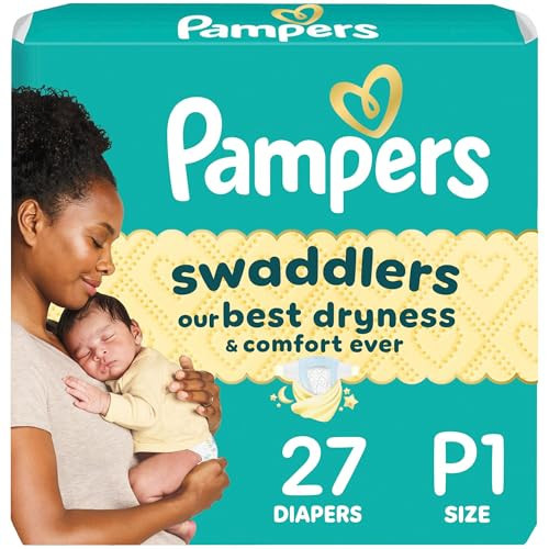 Pampers Baby Diapers - Swaddlers - Size P1, 27 Count, Ultra Absorbent Disposable Preemie Diaper | Amazon (US)