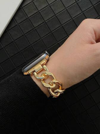 Solid Chain Design Watchband Compatible With Apple  Watch | SHEIN