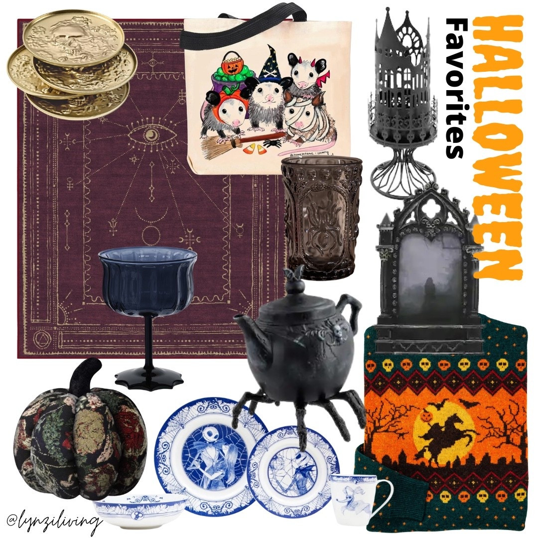 Halloween Favorites 

Halloween decor 2025, Halloween home decor 2025, Halloween decorations,l 2025, Halloween home 2025, Halloween coasters, gold coasters, Halloween area rug, celestial area rug, witchy area rug, witchy decor, Goth decor, opossum tote, Halloween tote, Halloween candle holder, castle candle holder, Halloween drinking glasses, hobnail glasses, Halloween picture frame, Gothic picture frame, Halloween sweater, sleepy Hollow sweater, Halloween tea kettle, Halloween animatronics, Halloween dinnerware, nightmare before Christmas dinnerware, Halloween pumpkin, pumpkin decor, Halloween wine glass, navy blue wine glass

#LTKHalloween #LTKHome