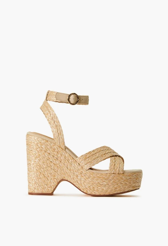 Mia Notched Wedge Sandal | JustFab