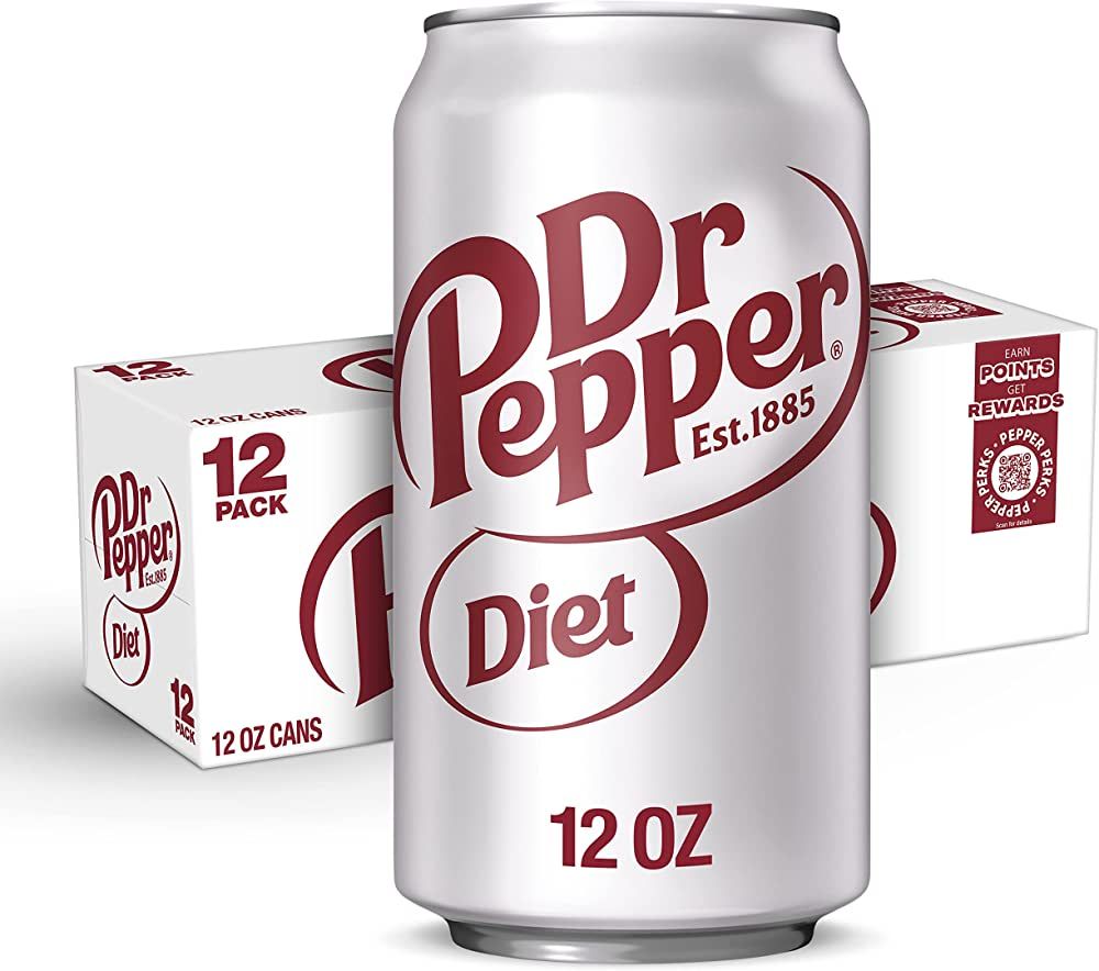 Diet Dr Pepper Soda, 12 fl oz cans, 12 pack | Amazon (US)