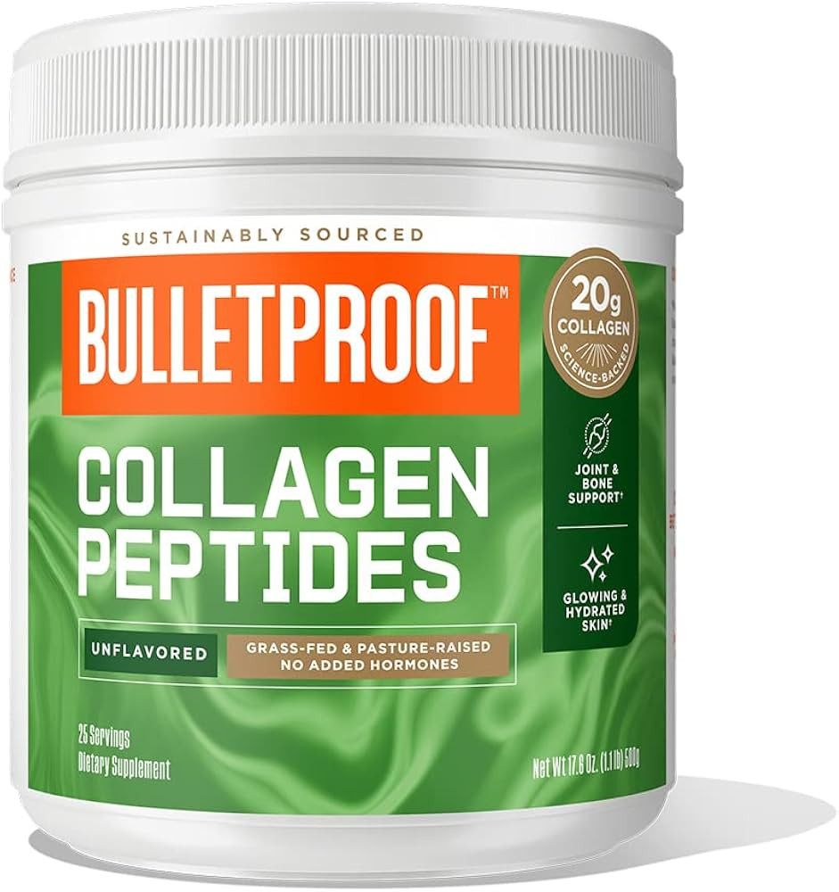 Bulletproof Unflavored Collagen Peptides Powder, 17.6 Ounces, Grass-Fed Collagen Protein and Amin... | Amazon (US)