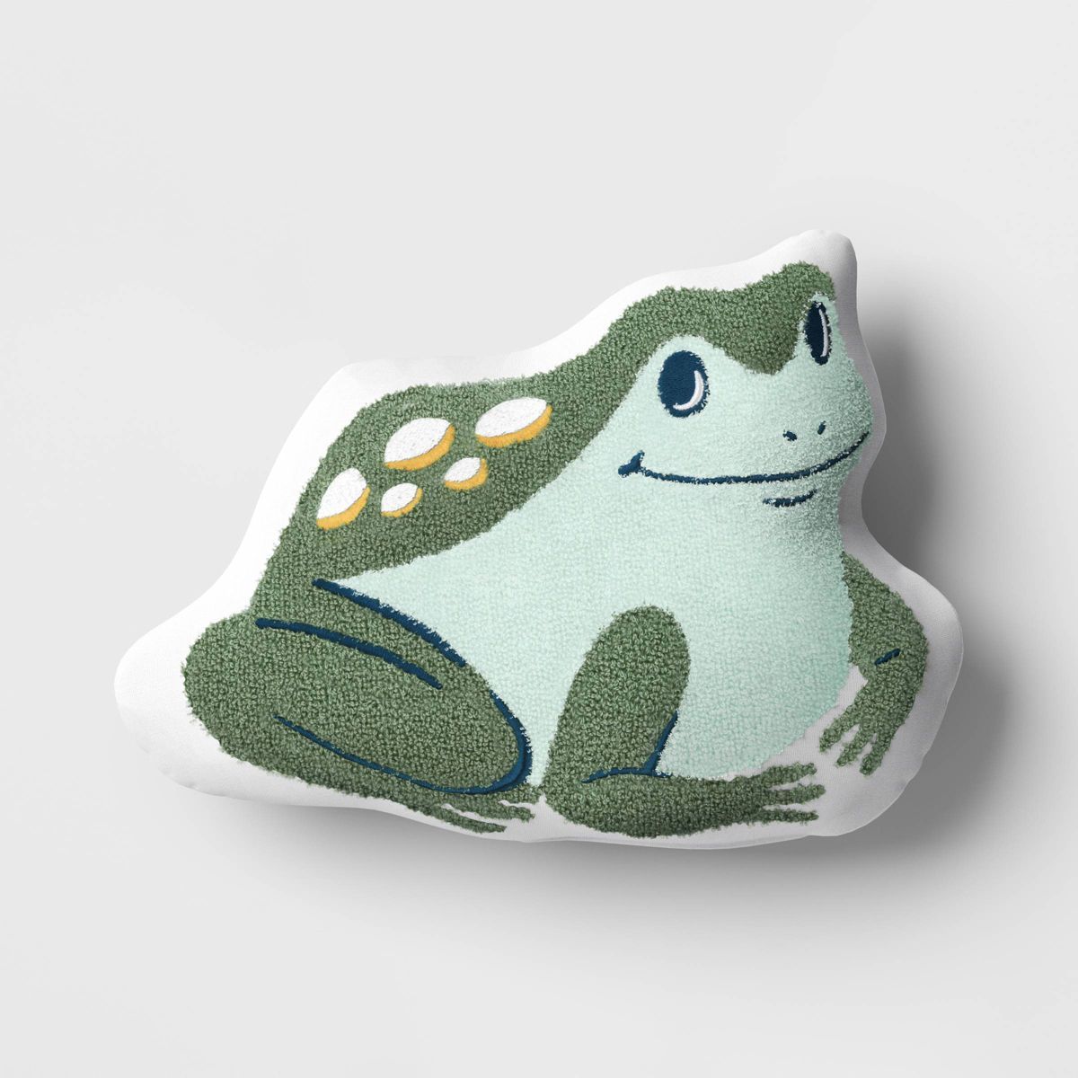 Frog Shaped Embroidered Cotton Throw Pillow Green - Room Essentials™ | Target