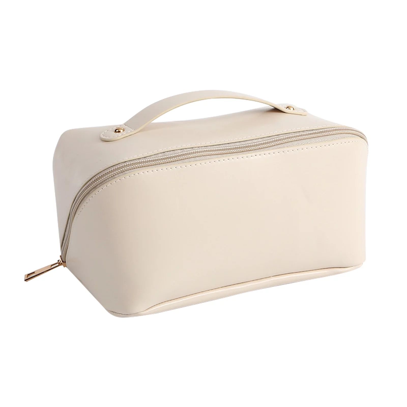 Large Capacity Travel Cosmetic Bag, Multifunctional Storage Makeup Bag PU Leather Makeup Bag with... | Walmart (US)