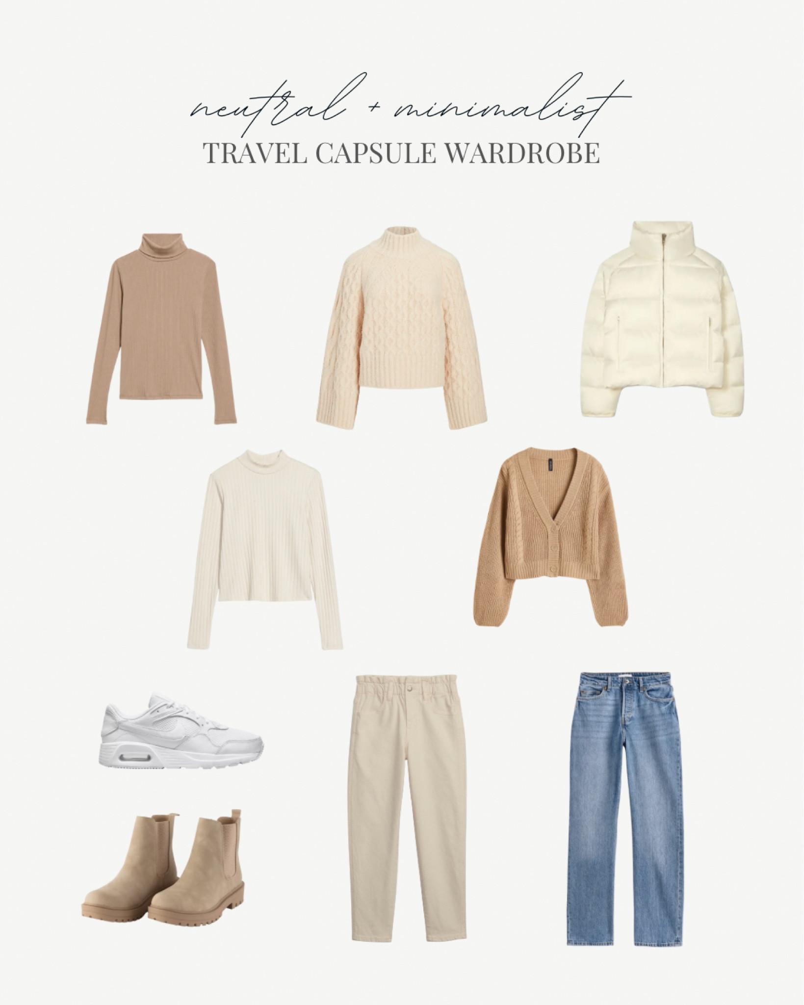 My capsule wardrobe for my trip to the UK! Perfect for cold weather travel. 

#capsulewardrobe #neutralwardrobe #winterwardrobe #packwithme

#LTKtravel