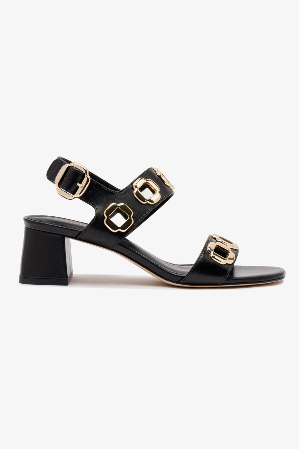 Milan Sandal In Black Leather | Larroude