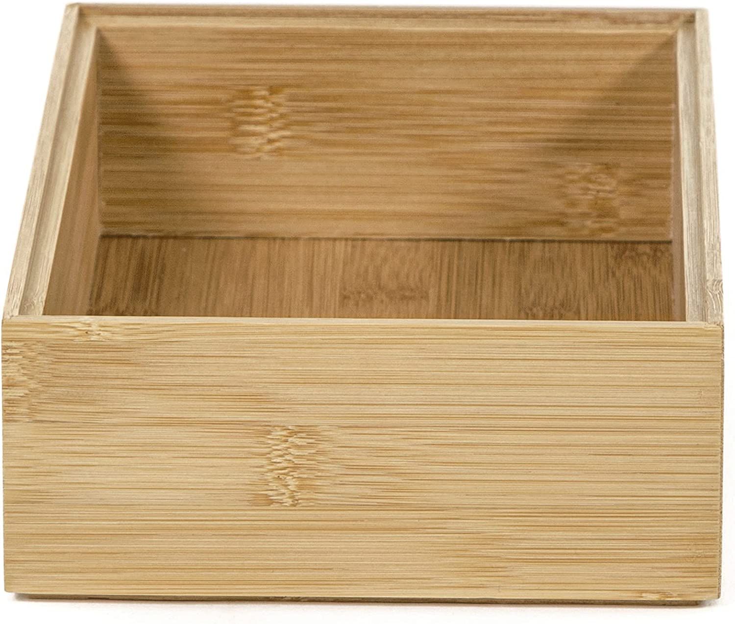 Compactor Osaka Bamboo Storage Box, Medium Stackable Wood Storage Box, 22.5 x 15 x H. 6.5 cm, Nat... | Amazon (UK)